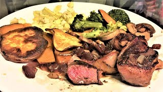 Sinful Venison Steaks w Bacon amp Red Wine Sauce [upl. by Gnet]