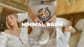 Minimal Warm Preset  Lightroom Mobile Preset Free DNG  lightroom preset  lightroom preset [upl. by Ahsimot233]