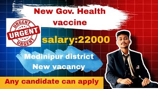 West Bengal Latest Government Job Vacancy  Wbhealth Recruitment  CMOH Paschim Medinipur new job💯 [upl. by Gough]