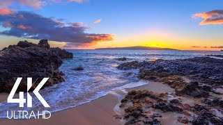 8 HOURS of Fascinating Sunset over the Tropical Beach with Calming Waves Sounds 4K UHD [upl. by Guthrey]