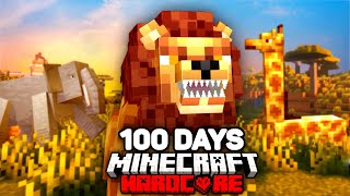 I Survived 100 Days in AFRICA in Minecraft Hardcore [upl. by Smith233]