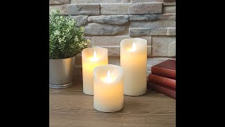 Lot de 3 bougies LED Flamme Vacillante blanc chaud avec Télécommande [upl. by Wehtta]