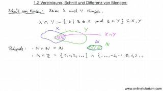 Schnitt von Mengen  Mathematik Video Übung [upl. by Lareneg]