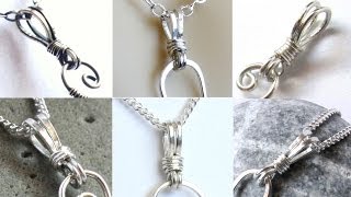 Jewelry Tutorial  Wire Wrapped Bail for Pendants [upl. by Kathrine632]