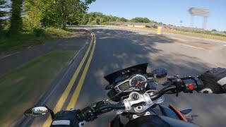 Triumph Street Triple 675R Scorpion Serket Exhaust overrun burble [upl. by Ecitnirp78]