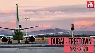 LIVE  DUBAI  FREETOWN  FULL FLIGHT  EMIRATES BOEING 787  FLIGHT SIMULATOR 2020 MSFS 2020 [upl. by Hyatt]