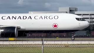 Air Canada Cargo 767 Rejects takeoff results American A321 go around [upl. by Jermaine751]