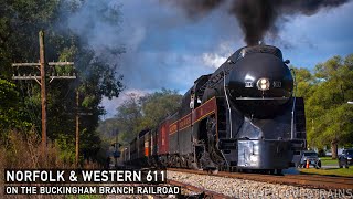 First Look Norfolk amp Western 611 Returns to Mainline Excursions [upl. by Sekyere]