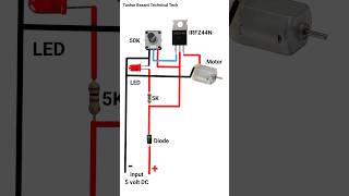 5 To 50 v IRFZ44N IC Speed Controller Connection shorts [upl. by Yentirb]