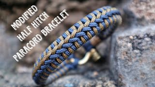 PART I HOW TO MAKE MODIFIED HALF HITCH KNOT PARACORD BRACELET WITH SHACKLEEASY PARACORD TUTORIAL [upl. by Malachi]