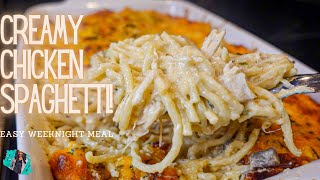 THE BEST CHICKEN SPAGHETTI  QUICK amp EASY WEEKNIGHT RECIPE [upl. by Enirrok]