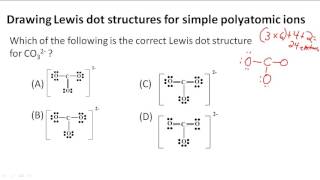 Drawing Lewis dot structures for simple polyatomic ions [upl. by Akived]