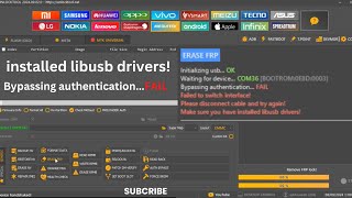 Bypassing authentication FAIL  make sure you have installed libusb drivers  unlock tool mediatek [upl. by Jamnis324]