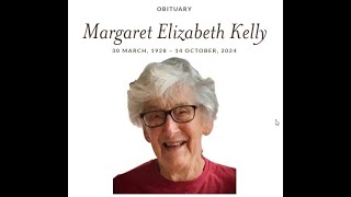 Funeral for Margaret Kelly Friday  1100 am Atlantic Time on Oct25 th  2024 [upl. by Nordgren]