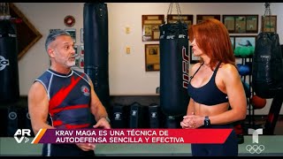 Defensa Personal para Mujeres de Krav Maga en Telemundo Al Rojo Vivo [upl. by Eikcim]