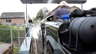 Locomotive quotRiver Eskquot pulling out of Ravenglass Station [upl. by Lourie]