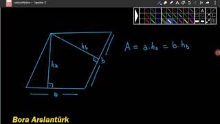 📣İSPAT📣Paralelkenarda alan formülleri [upl. by Yedorb]