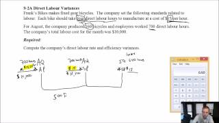 MA Module 9 Video 3 Direct Labour Variances Problem 92A [upl. by Fregger]