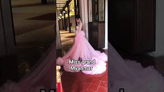 Thae su nyein so beauty with pink dress Miss Grand Myanmar [upl. by Aicat249]