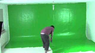 Painting a green screen in 60 seconds [upl. by Yemirej]