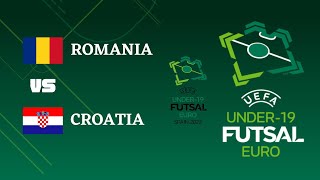 futsal euro u19 2022  Romania vs Croatia  highlights [upl. by Ahsikad]