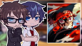 Blue Exorcist React to Demon Slayer  Gacha Club [upl. by Yclek]