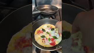 Caprese omelette egg food italianfood viralvideo contentcreator foodie foodblogger chef [upl. by Anahsek337]