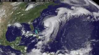 Satellite Movie Shows Hurricane Cristobal Speeding Through North Atlantic [upl. by Eiliah267]