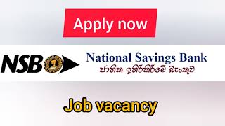 National Savings Bank  Executive Dealer Vacancy 2024 [upl. by Omsoc]