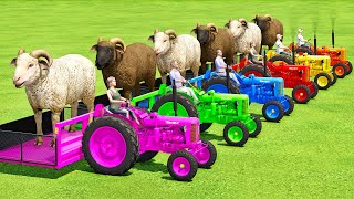 TRANSPORTING RAMS amp PLANTING WITH ZETOR amp PORSCHE MINI TRACTORS  Farming Simulator 22 [upl. by Samal]