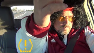 OnStar Yellow Light with Exclamation Mark Low Tire Pressure US 95 to Quartzite Arizona Jan 2013 [upl. by Nylirrehs]