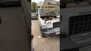 Thar converted to wrangler shorts mahindrathar thar wrangler [upl. by Elburt]