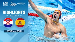 Final Croatia vs Spain  Highlights  European Water Polo Championships 2024 [upl. by Ardnot]