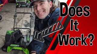 Does a Battery Powered Snow Blower Actually Work  Greenworks Pro 80V 20quot Snow Blower Review [upl. by Lednor547]