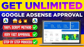 Get Unlimited Google AdSense Approvals  Google adsense approval script method 2024 [upl. by Chic]