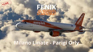 FENIX A320 V2 MFS2020  LIML MILANO LINATE  PARIGI ORLY LFPO  GSX PRO [upl. by Giralda]