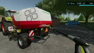 FS22 Press bales with PÖTTINGER and CLAAS Animals on Gelderland 2 [upl. by Musihc]