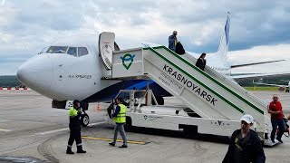 Boeing 737800 ак NordStar  Рейс СанктПетербург  Красноярск [upl. by Lotsirk]