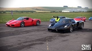 Ferrari Enzo vs Ferrari Enzo  Drag Race [upl. by Marashio]