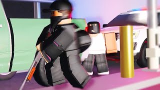 Bank Robbers HIJACK Car During GETAWAY  Liberty County Roblox [upl. by Volin33]