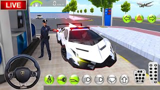 3D Driving Class Simulation  Funny Police Officer Refuel His Super Car Gas Crazy Driving Gameplay [upl. by Krum602]