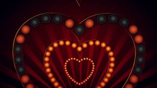 4K RETRO HEART SHAPE WITH BLINKING LED LIGHTS MOTION ANIMATED BACKGROUND  SEAMLESS LOOPS  60 FPS [upl. by Drida]