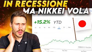 Giappone Sprofonda in Recessione ma Nikkei 15 da Inizio anno [upl. by Ecirtnuahs]