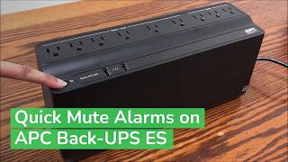 Using Quick Mute on APC BackUPS ES MSeries  Schneider Electric Support [upl. by Rozamond196]