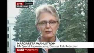 BBC interviews Margareta Wahlstrom on Disaster Reduction [upl. by Noicpesnoc570]