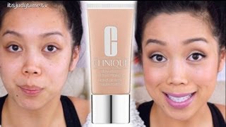 OILY SKIN Clinique Stay Matte Foundation first impression review  itsjudytime [upl. by Levitan499]