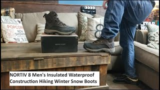 NORTIV 8 Mens Insulated Waterproof Winter Snow Boots Warm Outdoor Boots for Cold Weather REVIEW [upl. by Skolnik]