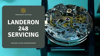 Vintage Lator Landeron 248 Chronograph Service [upl. by Gail953]