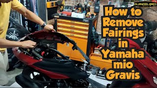 How to remove all fairing in Yamaha mio Gravis [upl. by Ynna854]