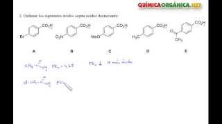 Ordenar según acidez creciente los siguientes ácidos carboxílicos [upl. by Daryn]
